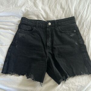 Black Jean Shorts